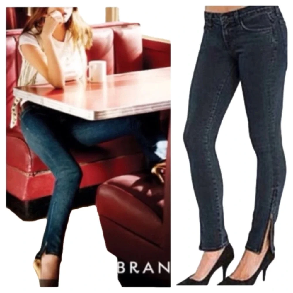 J. Brand Black Skinny Jeans with Zip Up Ankle Style
